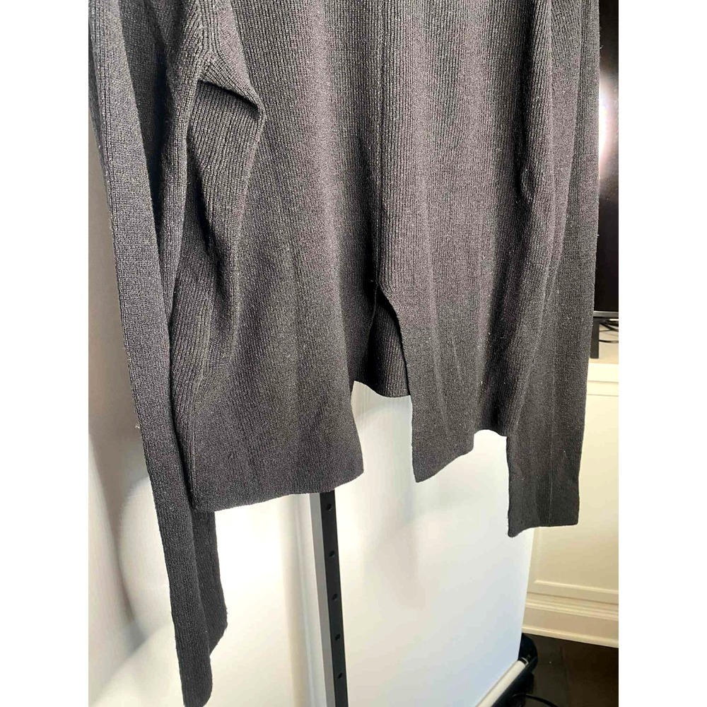A.L.C Black sweater Merino Wool blend Long Sleeve Sweater Women's Size Large - Picture 5 of 9